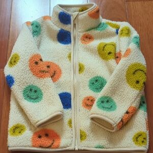 Colorful Smiley Face Fleece Jacket